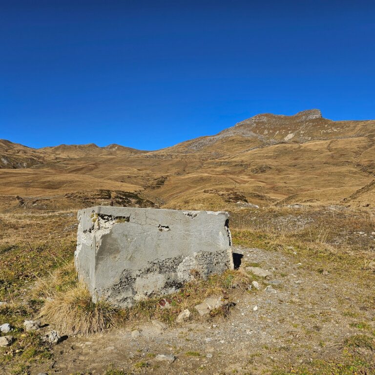 Beurteilung ehemaliger Skiliftfundamente, Durannapass